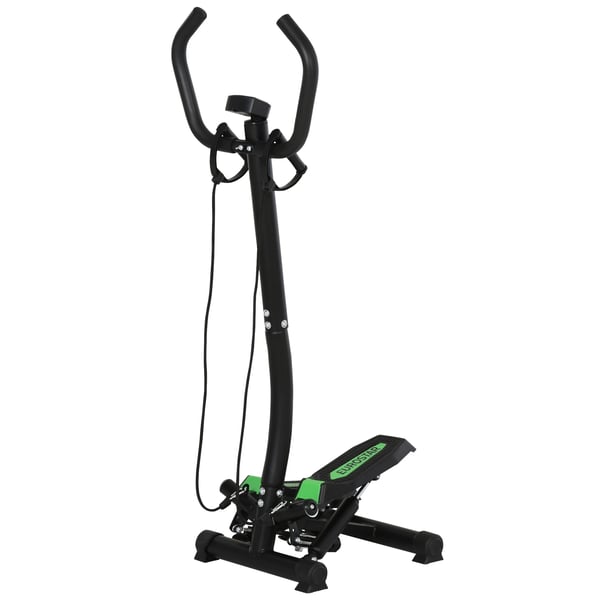 Stepper - Up-Down Stepper - Två Fotstöd - Justerbara Pedaler - Cardio & Core-Träning - Storlek 40×48×118 cm - Modell A90-128 - Svart