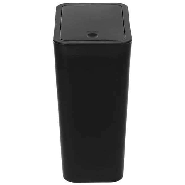 Skraldespand - 3-pak 9 l - Med låg - Polypropylen - Mål 22,2×15,7×33 cm - Til køkken/badeværelse - Sort/Hvid/Grå
