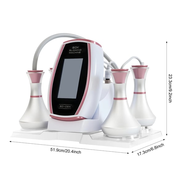 5-in-1 Kavitaatiolaite - Vartalon Muotoilulaite - 80 kHz Ultraääni - 10,92 cm Kosketusnäyttö - 1–10 W Teho - Käsikappale Mukana - Valkoinen