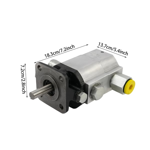 Hydraulisk vedklyvspump - Hydraulpump - För vedklyv/stockklyv - För hydraulolja - För tippvagnar och gaffeltruckar - Svart