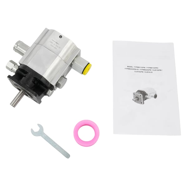 Hydraulisk vedklyvspump - Hydraulpump - För vedklyv/stockklyv - För hydraulolja - För tippvagnar och gaffeltruckar - Svart