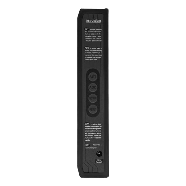Digital LED-klocka - Väggklocka - 48×19 cm - Tyst - Auto-dimning - Tid/Datum/Temp - 220V nätdrift - Triangulär design - Grön