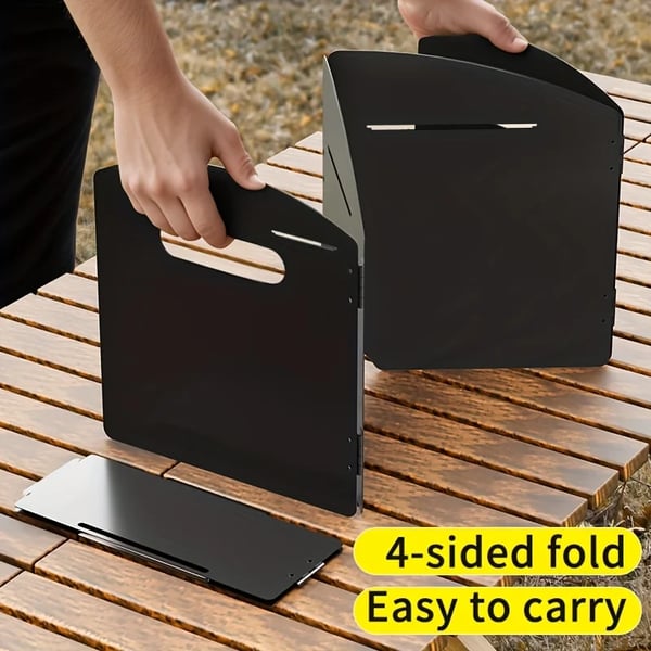 Vindskydd för campingkök - Fällbar modell - Aluminiumlegering - Ultralätt - Portabel - För gasolkök & grill