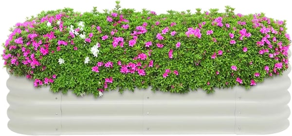 Højbed - Plantekasse i metal - Rektangulær - Ekstra stor - Legering - Til grøntsager og blomster - Med handsker