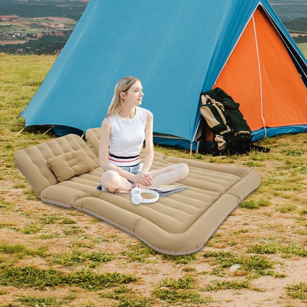Oppustelig bilmadras - SUV luftmadras - Elektrisk pumpe - 300 kg bæreevne - Stor liggeflade - Tykkelse under 20 cm - Til camping og roadtrips