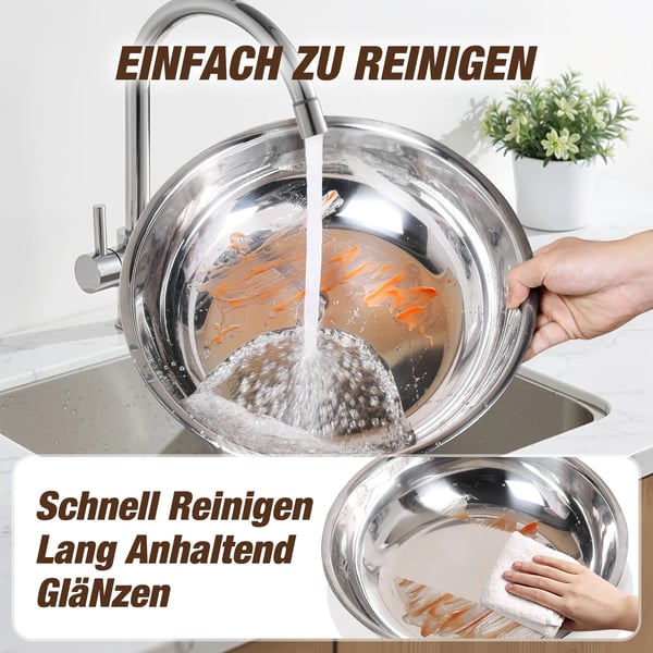 Buffetvarmer - Chafing Dish Sæt 2-pack - Kapacitet 4,7 L - Med Glaslåg - Til Fest & Banket - Brun