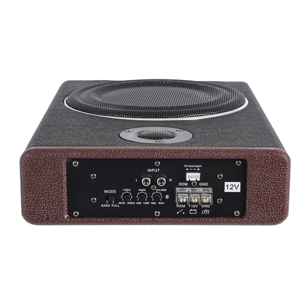 Bilsubwoofer - Aktiv under-sæde subwoofer - 20 cm - Ultra Slank - 600 W - 12 V DC - Kompakt