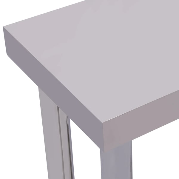 Køkkenarbejdsbord - Bord med hjul - Rustfrit stål 201 - 2 hylder - 60×45×85 cm - Til storkøkken - Sølv