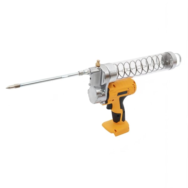 Fettpress - Elektrisk Batteridriven - Tryck 8000 PSI - Flöde 60 l/min - Kapacitet 900 cc - Slang 10000 PSI - Li‑ion 21/24 V (batteri ingår ej) - Gul