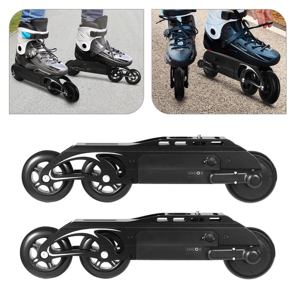 Elektriske skateboardhjul - Hjulsæt - Fjernbetjening - Dobbelte 2x100W motorer - Stigning 5° - Til fladt deck - Til mænd
