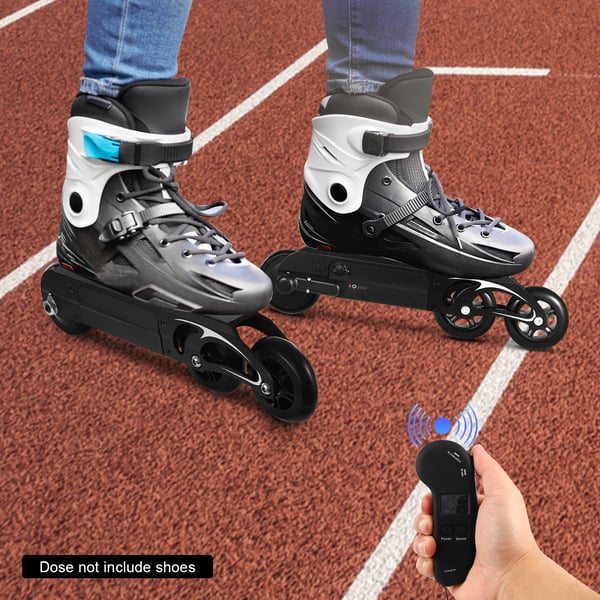 Elektriske skateboardhjul - Hjulsæt - Fjernbetjening - Dobbelte 2x100W motorer - Stigning 5° - Til fladt deck - Til mænd