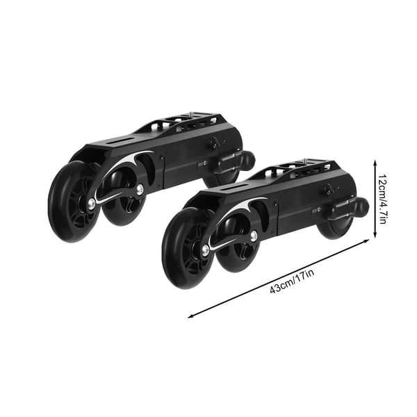 Elektriske skateboardhjul - Hjulsæt - Fjernbetjening - Dobbelte 2x100W motorer - Stigning 5° - Til fladt deck - Til mænd