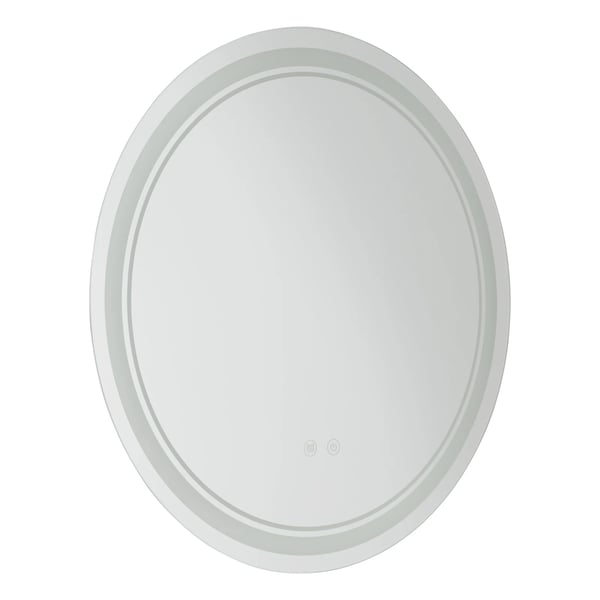 Rundt badeværelsesspejl - Vægspejl - Med lys - Ø 20 cm - Glas med sølvbelægning - Moderne design
