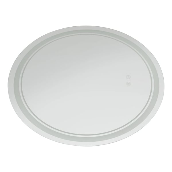 Rundt badeværelsesspejl - Vægspejl - Med lys - Ø 20 cm - Glas med sølvbelægning - Moderne design