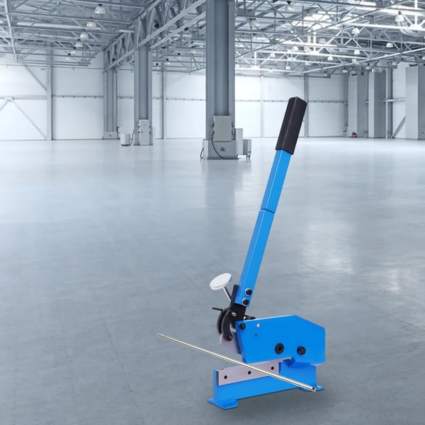 Manuel håndbetjent pladesaks - Metalskærer - 200 mm klinge - Skærer rundstål 4 mm - 10 kg - Stålkonstruktion - Til plade/flatjern, aluminium, kobber
