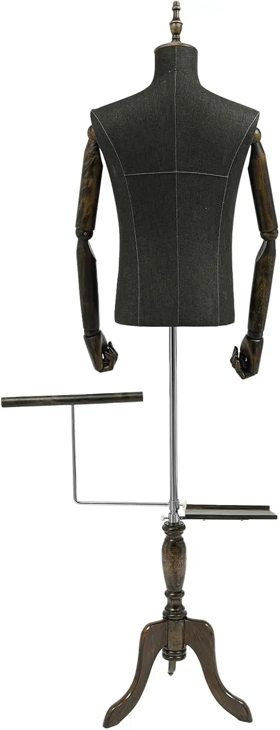 Herre torso mannequin - Overkrops dressform - Plast (nylon) - Med stativ - Til jakkesæt & tøjdisplay