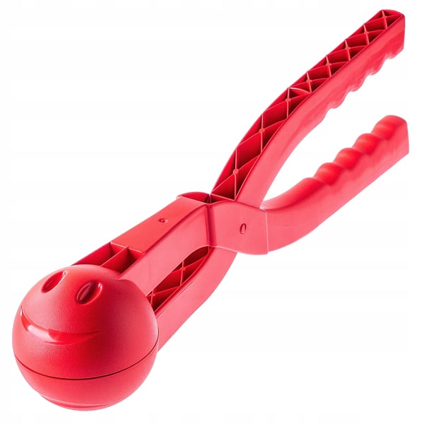 Sneboldform - Enkeltkugle-form - Sneboldtang til vinterleg - Holdbar plast - Ergonomisk greb - Rød