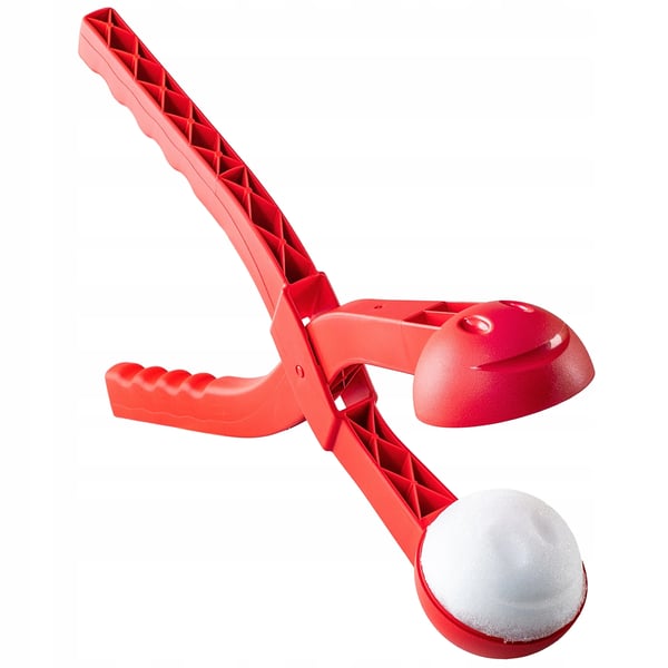 Sneboldform - Enkeltkugle-form - Sneboldtang til vinterleg - Holdbar plast - Ergonomisk greb - Rød