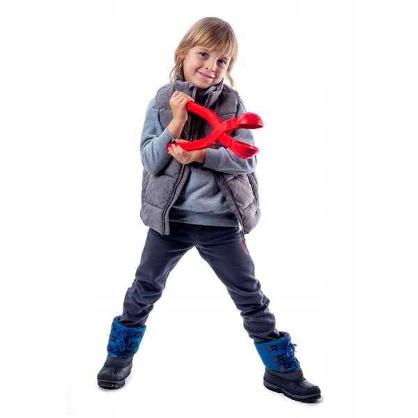 Sneboldform - Enkeltkugle-form - Sneboldtang til vinterleg - Holdbar plast - Ergonomisk greb - Rød