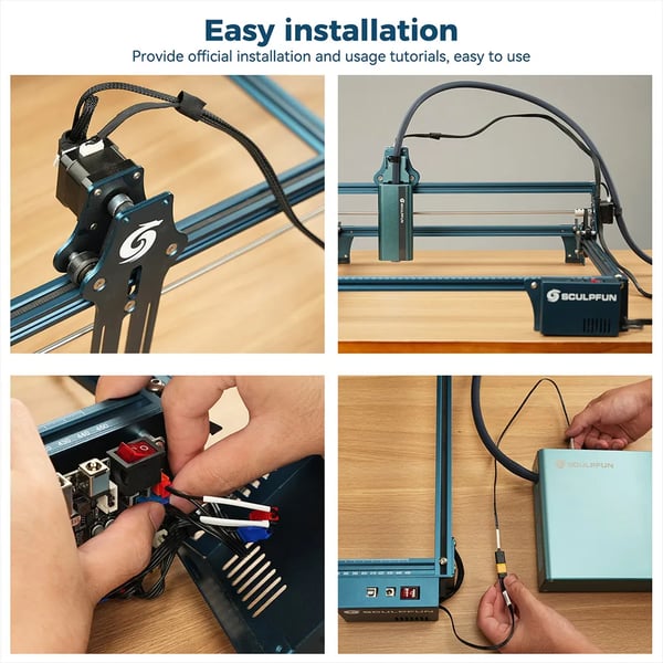 Lasergravermodulkit - IR20 Fiberlaser 20 W - Infrarød - Punkt 0,05 mm - Wi‑Fi - Kompatibel med S6/S6 Pro/S9/S9 Pro/S10 - Grøn