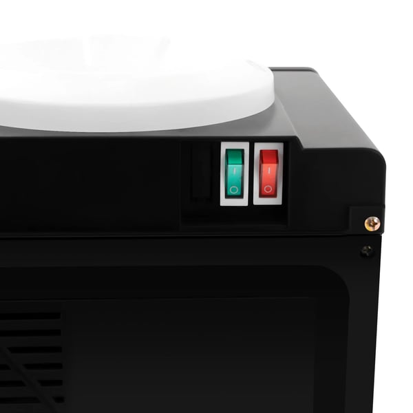 Vanddispenser - Bordmodel - 550 W - Kold & Varm - Dobbelt udløb - Drejeknap - Sort