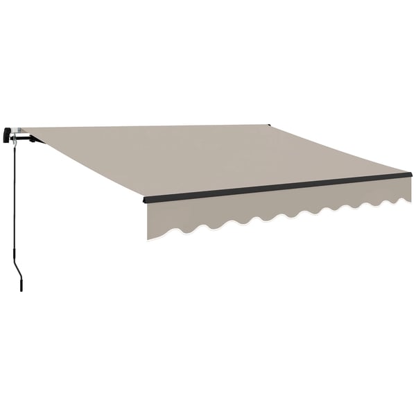 Terrassmarkis - Manuell infällbar - 360×220 cm - UV30+ skydd - Polyesterduk - Vit
