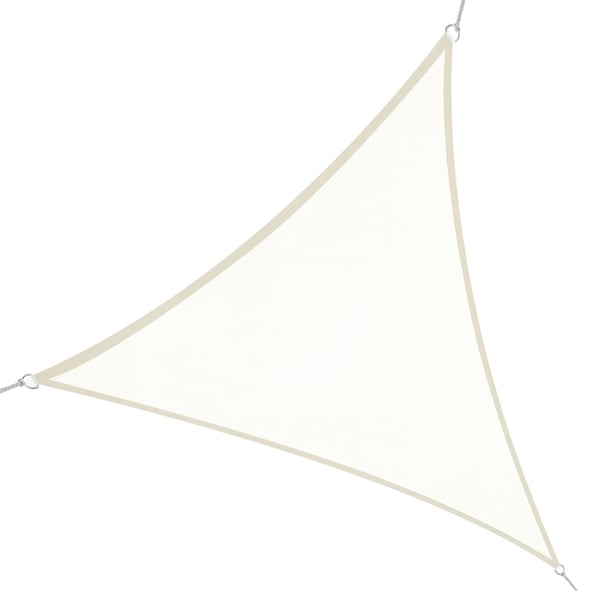 Solsegel - Triangel - Polyester 160 g/m² - Solskydd & skuggtak utomhus - Trädgård & terrass - Vit