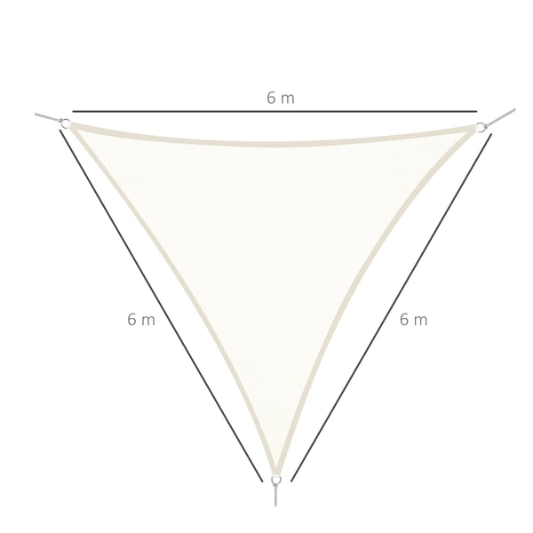 Solsegel - Triangel - Polyester 160 g/m² - Solskydd & skuggtak utomhus - Trädgård & terrass - Vit