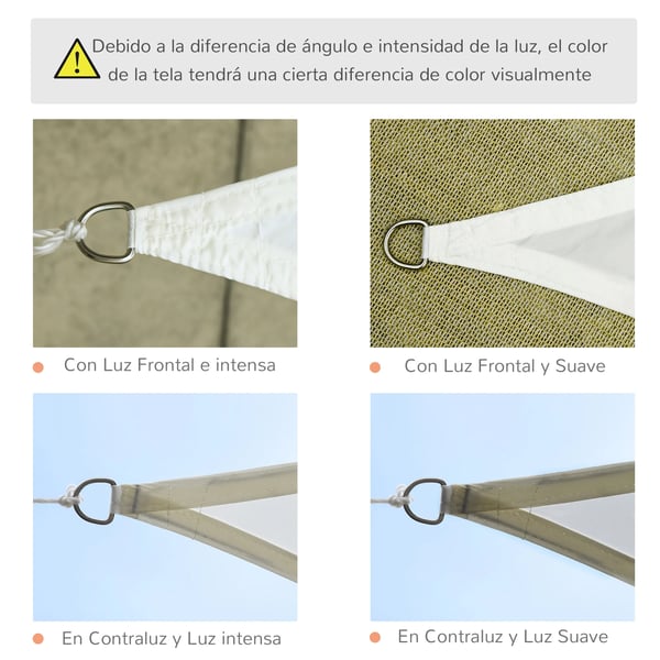 Solsegel - Triangel - Polyester 160 g/m² - Solskydd & skuggtak utomhus - Trädgård & terrass - Vit