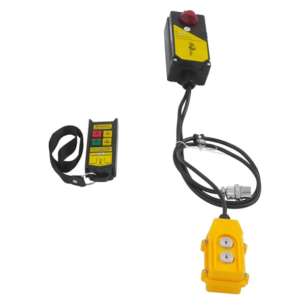 Elektrisk talje - Wirehejs - 1500 W motor - 250 kg løftekapacitet - Fjernbetjening - Til garage/lager/byggeri - Blå