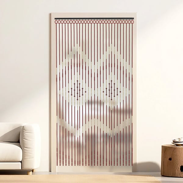 Perlegardin - Dørforhæng - Bambusperler - 90 x 175 cm - 27 strenge - Rumdeler