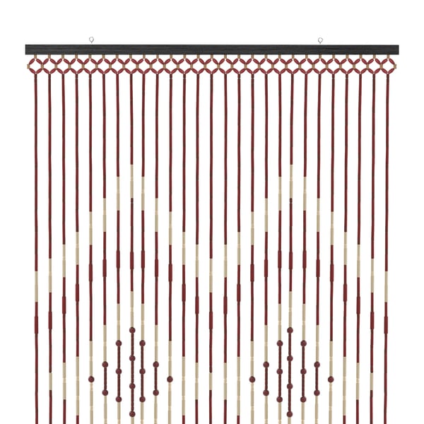 Perlegardin - Dørforhæng - Bambusperler - 90 x 175 cm - 27 strenge - Rumdeler