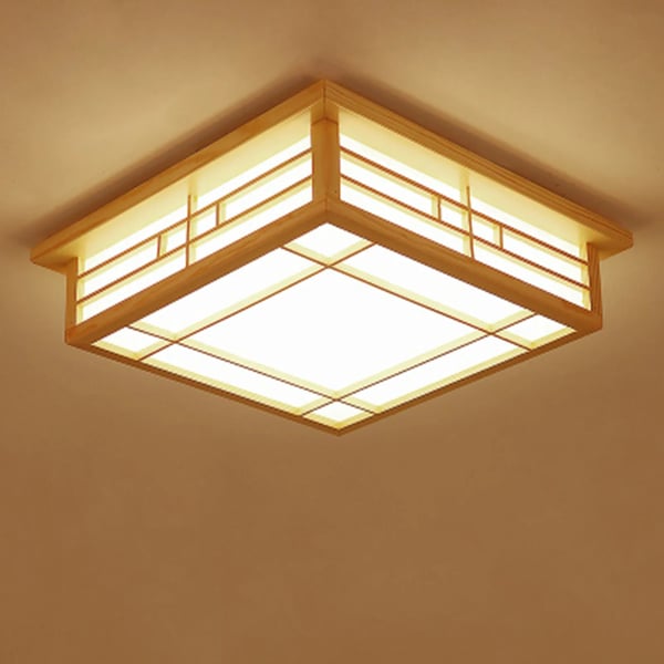 LED loftlampe - Plafond - Overflademonteret - Træ - 24 W - 220 V AC - Ikke dæmpbar - Varmhvid 3000K