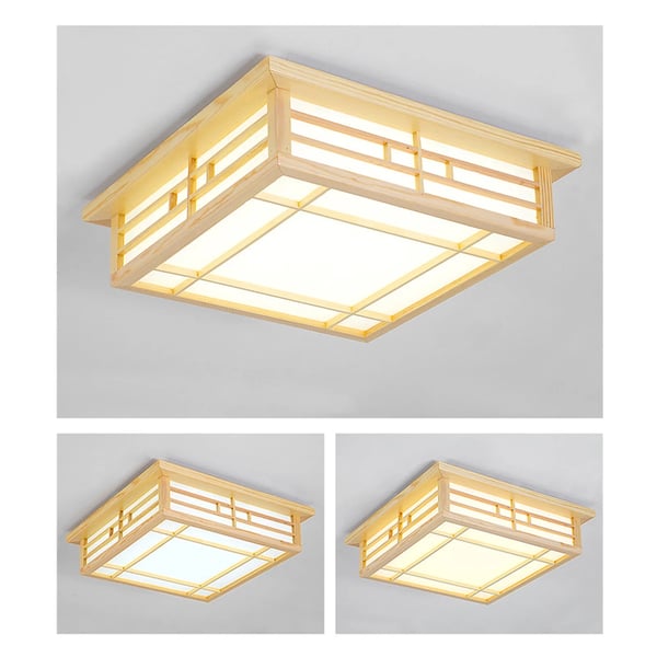 LED loftlampe - Plafond - Overflademonteret - Træ - 24 W - 220 V AC - Ikke dæmpbar - Varmhvid 3000K