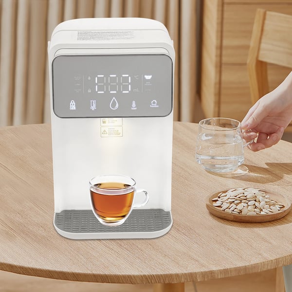 Varmtvandsdispenser - Instant vanddispenser - Kapacitet 3,5 l - Effekt 2000 W - Digitalt display - Hurtig opvarmning - Til kaffe & te - Hvid