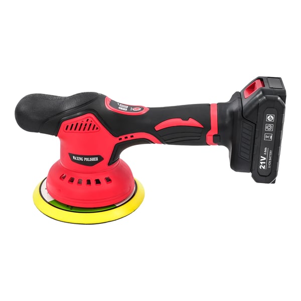 Bil polermaskine - Trådløs polermaskine - 350 W - 8 hastigheder - 2800–5500 rpm - 2000 mAh batteri - 100–240 V - 9 polerpuder