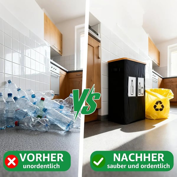 Opbevaringskurv - Opbevaringsboks - Kapacitet 160 l - Dobbeltkammer - Med inderpose - Vandtæt - Plast - Til flasker, tøj og legetøj