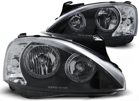 Ajovalot kaksoishalorenkaat OPEL CORSA C 11 00-09 06 ANGEL EYES MUSTA
