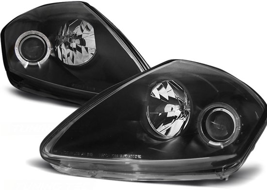 Forlygter dobbelt halo fælge MITSUBISHI ECLIPSE D50 00-05 SORT