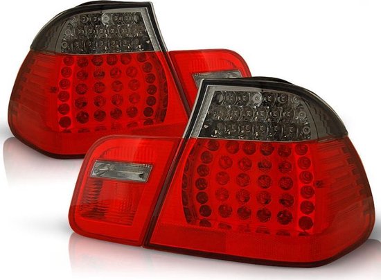 Takavalot BMW E46 05 98-08 01 SEDAN PUNAINEN SAVU LED