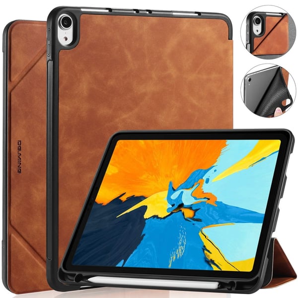 DG MING iPad Air (2020/2022) See Series Trifold Suojakotelo - Ruskea