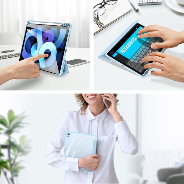 DUX DUCIS iPad Air (2020/2022) TOBY Series Trifold Flip Cover - Turkis