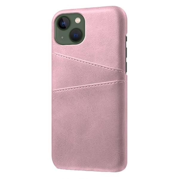SKALO iPhone 14 Plus PU-nahkainen Korttikotelo - Ruusukulta