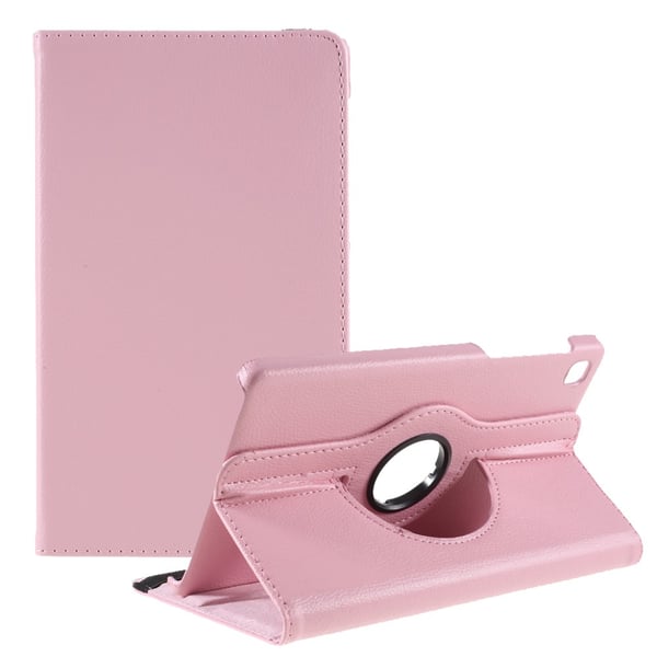SKALO Samsung Tab A7 Lite 360 Litchi Fodral - Rosa