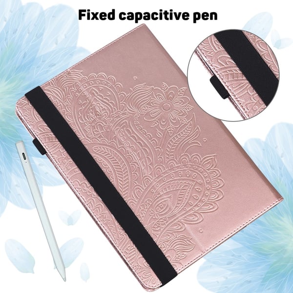SKALO Samsung Tab A8 10.5 (2021/2022) Mandala Flip Cover - Rosa guld