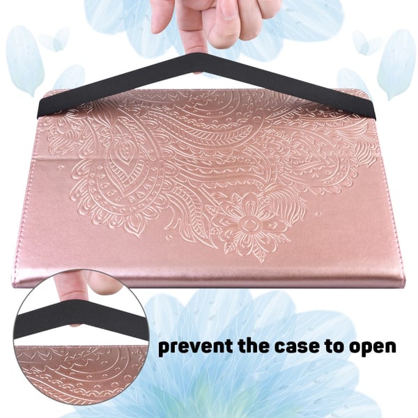 SKALO Samsung Tab A8 10.5 (2021/2022) Mandala Flip Cover - Rosa guld