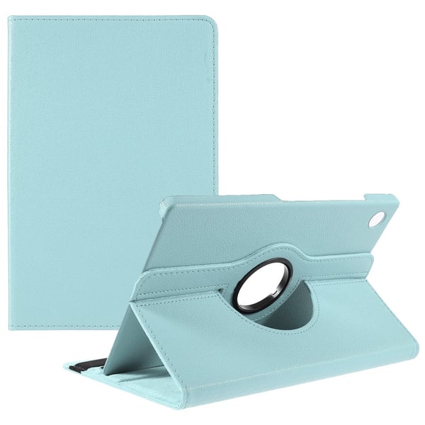 SKALO Samsung Tab A8 10.5 (2021/2022) 360 Litchi Flip Cover - Turkis