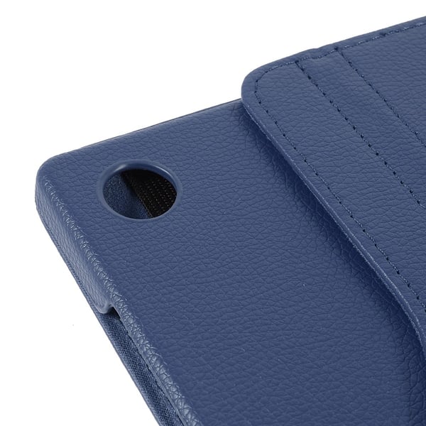 SKALO Samsung Tab A8 10.5 (2021/2022) 360 Litchi Flip Cover - Mørkeblå