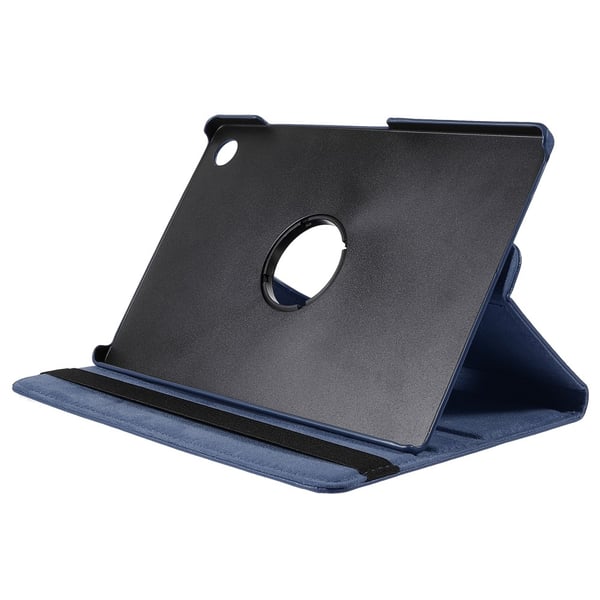 SKALO Samsung Tab A8 10.5 (2021/2022) 360 Litchi Flip Cover - Mørkeblå