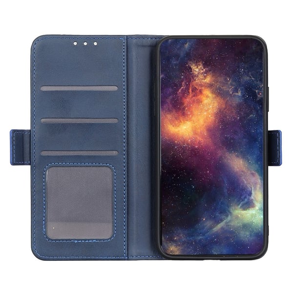 SKALO Samsung A23 5G Lompakkokotelo PU-nahkaa - Sininen